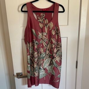New York & Company Pink Floral Racerback Dress